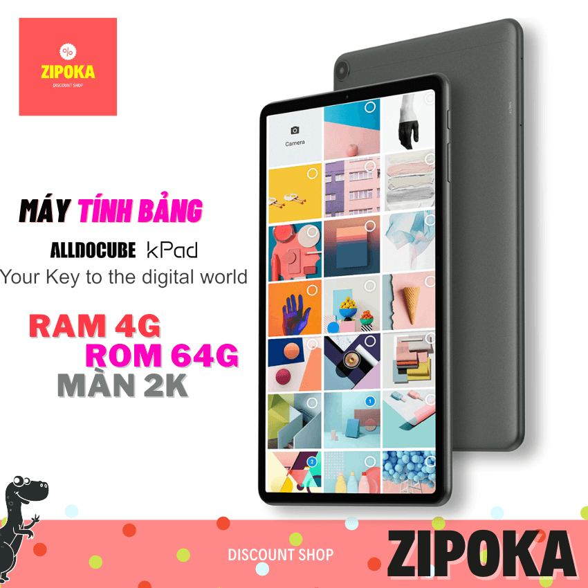 Máy tính bảng Alldocube KPAD 2021 học online, chơi game, giải trí đang phương tiện, Android 11, Ram 4G, Rom 64G màn hình 2K IPS, 2 sim 4G, wifi, Pin 6000mAh bao mạnh, bao ngon - ZIPOKA.