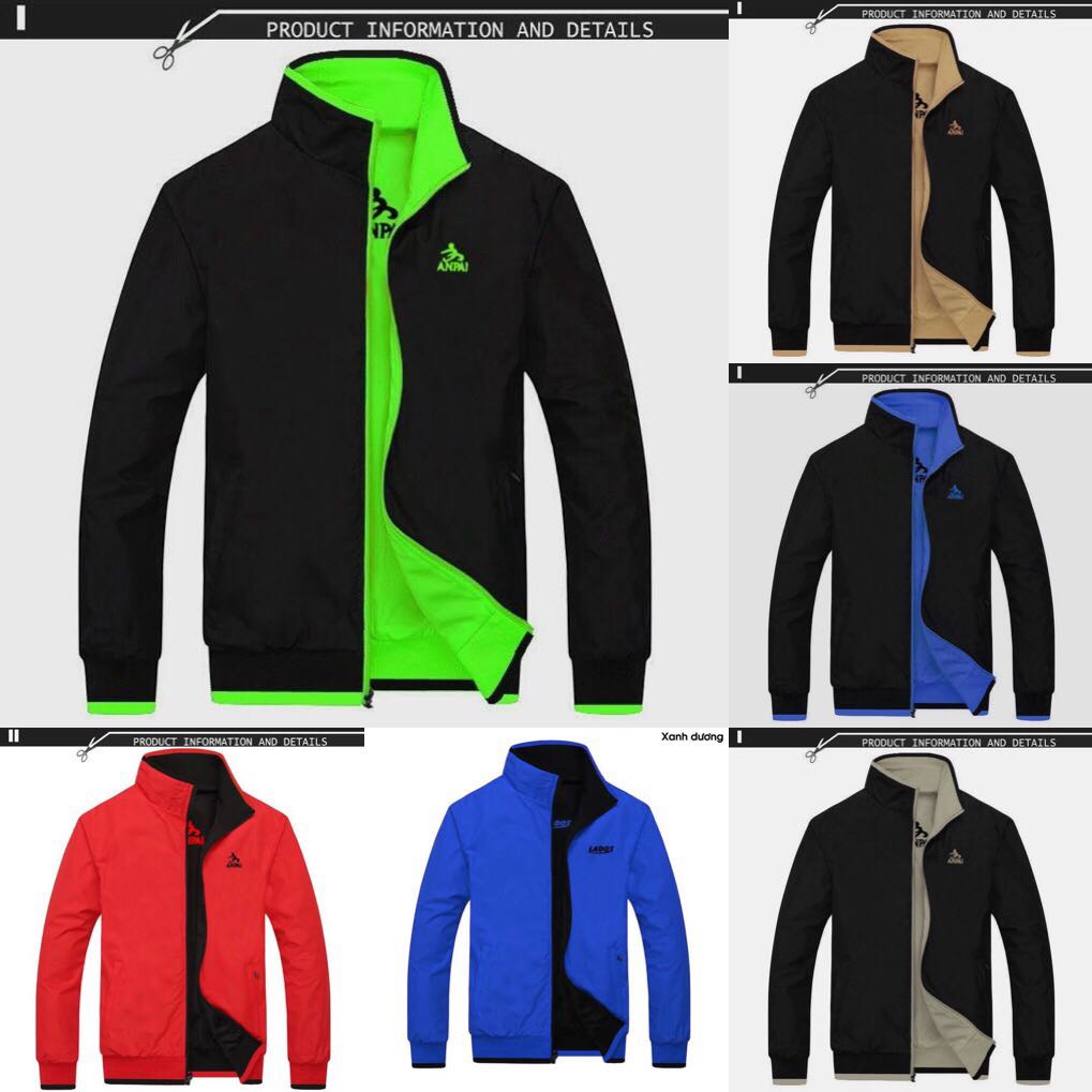[HCM]ÁO KHOÁT NAM 2 MẶT CAO CẤP THÊU LOGO A.PAI KIỂU DÁNG THỜI TRANG PHÙ HỢP MỌI LỨA TUỔI