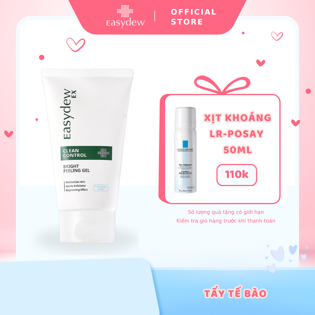 Gel tẩy tế bào da easydew ex dành cho mọi loại da clean control bright peeling gel 120ml