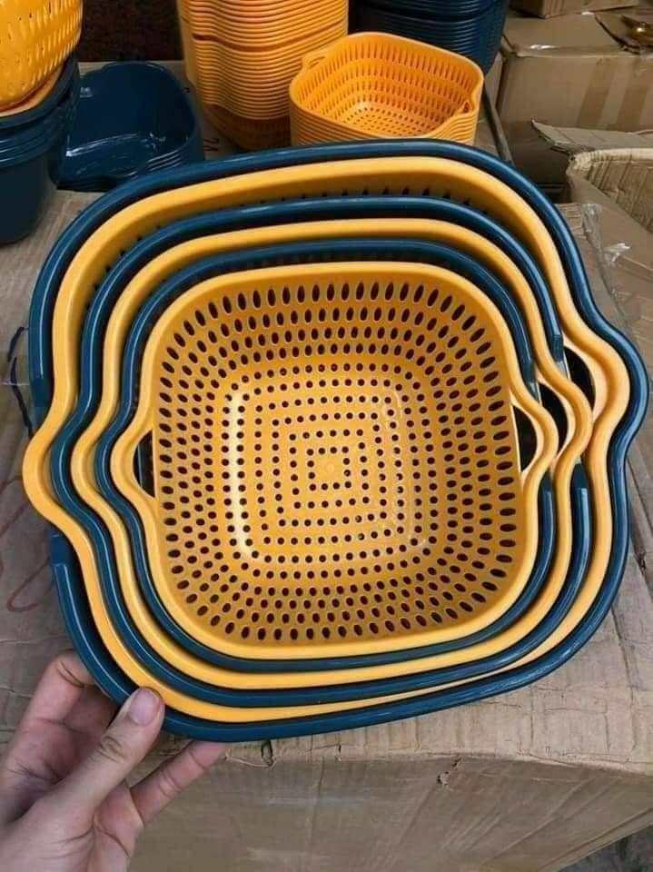 Bộ rổ sét 6 món rổ và chậu đựng đồ đa năng