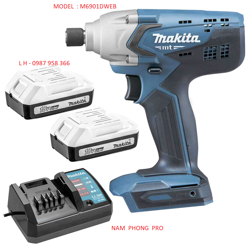 Máy vặn vít dùng pin 18v makita m6901dweb