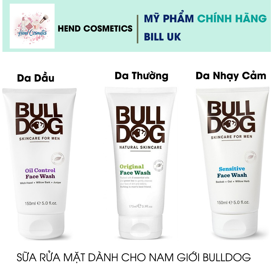 Sữa rửa mặt bulldog face wash 150ml dành cho nam