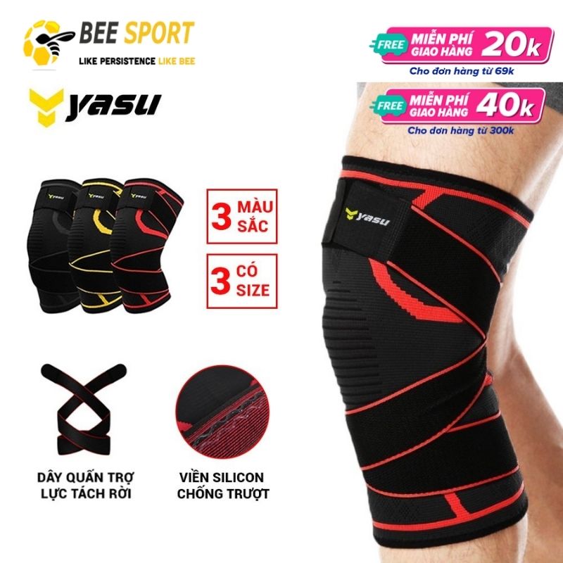 Bảo vệ đầu gối cao cấp Yasu CS06 (1 CÁI) - Bó gối bóng đá, bó gối bóng chuyền, dụng cụ tập gym, bảo vệ khớp gối khi chơi thể thao