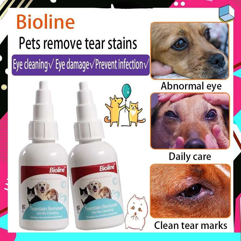Bioline Eye CareDung dịch chăm sóc mắt và loại bỏ vết nhòe cho mèo và chó 50ml thuốc nhỏ mắt cho cún thuốc nhỏ mắt chó mèo