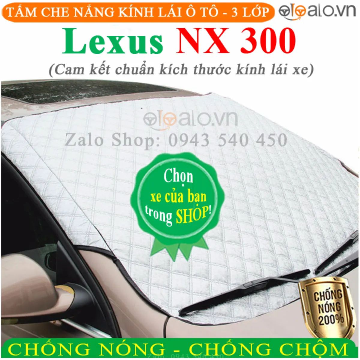 Tấm Che Chắn Nắng Kinh Lai O To Lexus Nx 300 3 Lớp Cao Cấp Bạt Che Nắng Kinh Lai Xe Lexus Nx 300 Mau Bạc Otoalo Lazada Vn