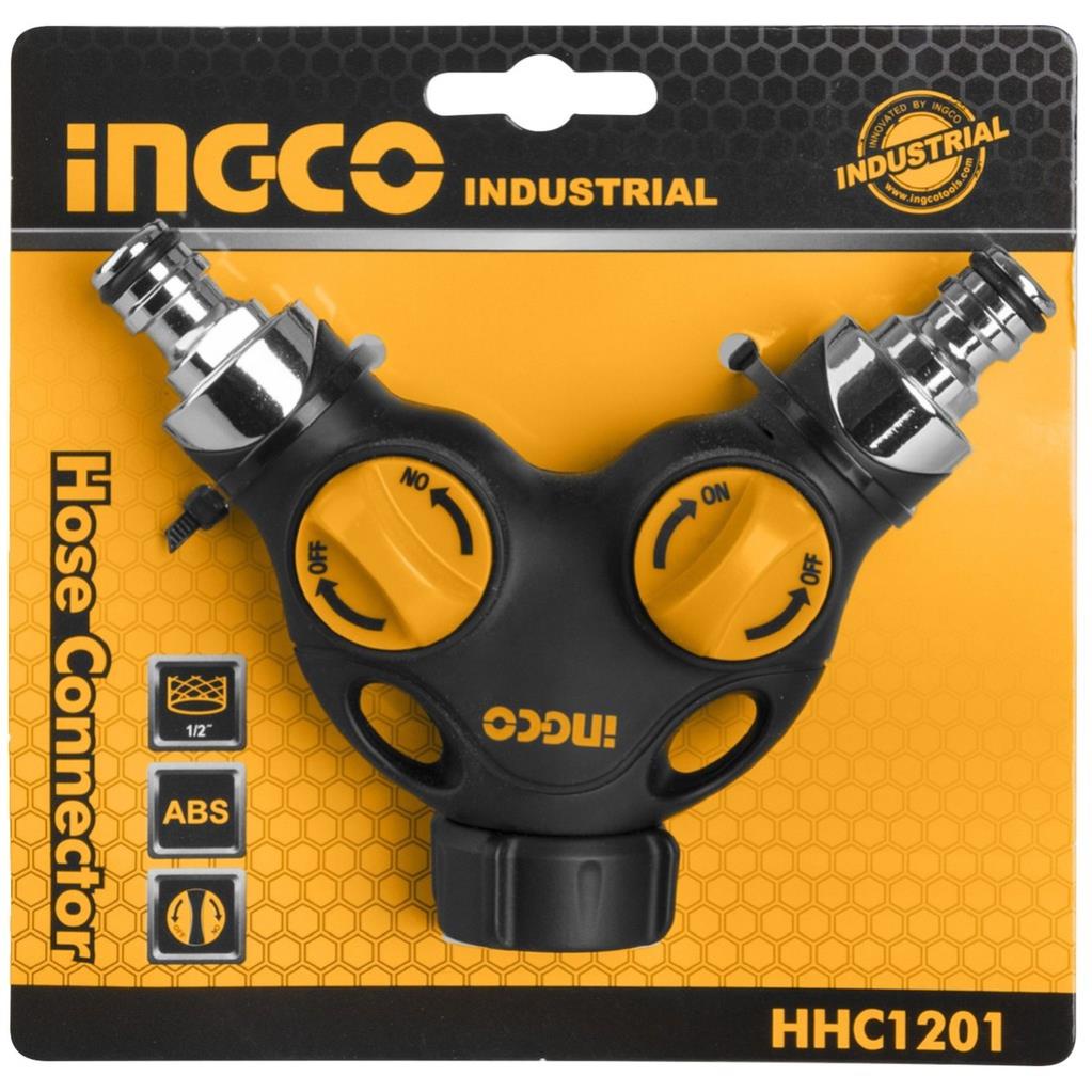 Đầu nối ống nước chia ngã 3 tách vòi nước có van đóng mở fi21 abs ingco hhc1201