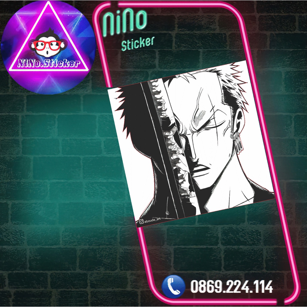 Hình ủi - hình ép nhiệt - decal - one piece - zoro 1