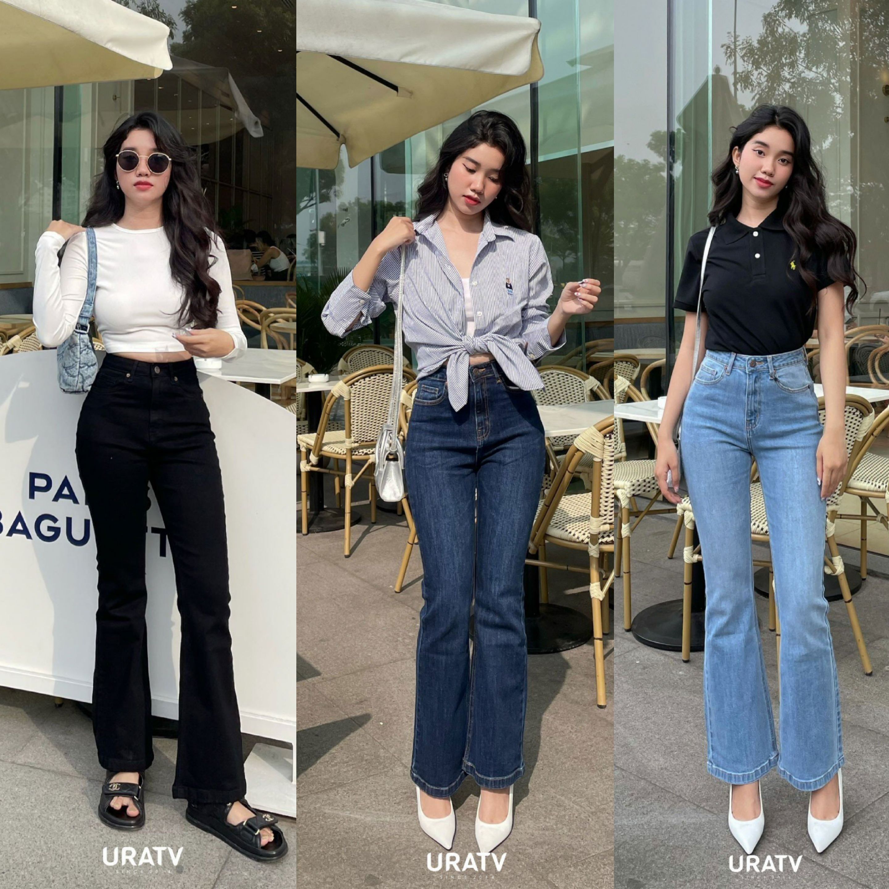 L có sẵn-ảnh thật l loe 96cm vải jean xịn chính phẩm