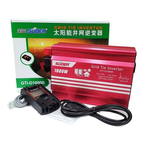 [HCM]Inverter hòa lưới Suoer 1000W 30V-40V có đồng hồ hiển thị - Suoer GTI-D1000B Pin dung lượng tối đa 1100 walt