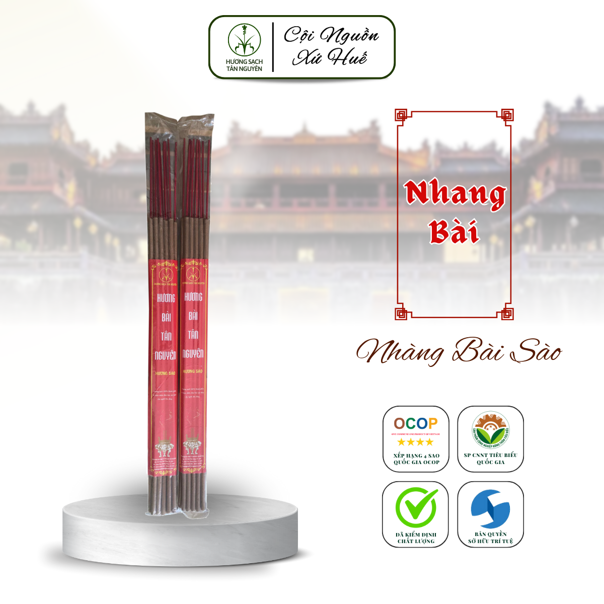 Nhang thơm Tân Nguyên, nhang bài sào 50 - 70cm, chuẩn vị bài thơm mùi tết xưa
