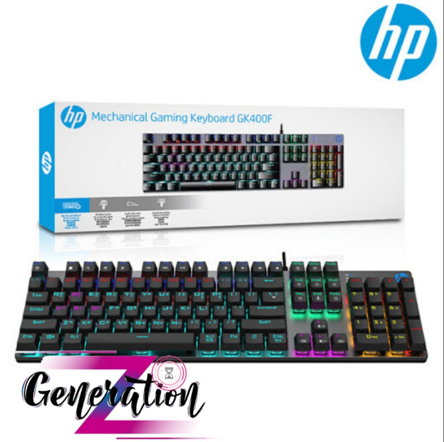 Bàn phím chơi game cho laptop,bàn phím gaming kb hp gk400f bạc led bảo hành 24 tháng có đèn nền rgb với đèn led lớn bên hông,104 phím,80 triệu màu, nhấn cực nhạy.