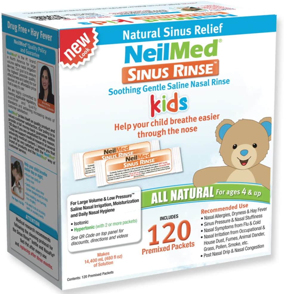 Muối rửa mũi dành cho Trẻ em NEILMED SINUS RINSE KIDS hộp 120 gói date 2026