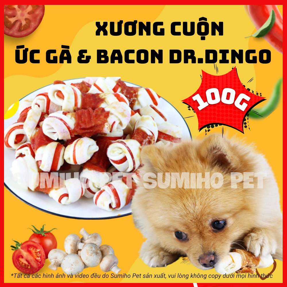Xương cuộn ức gà dành cho chó Dr.Dingo (100gr/4 cây)