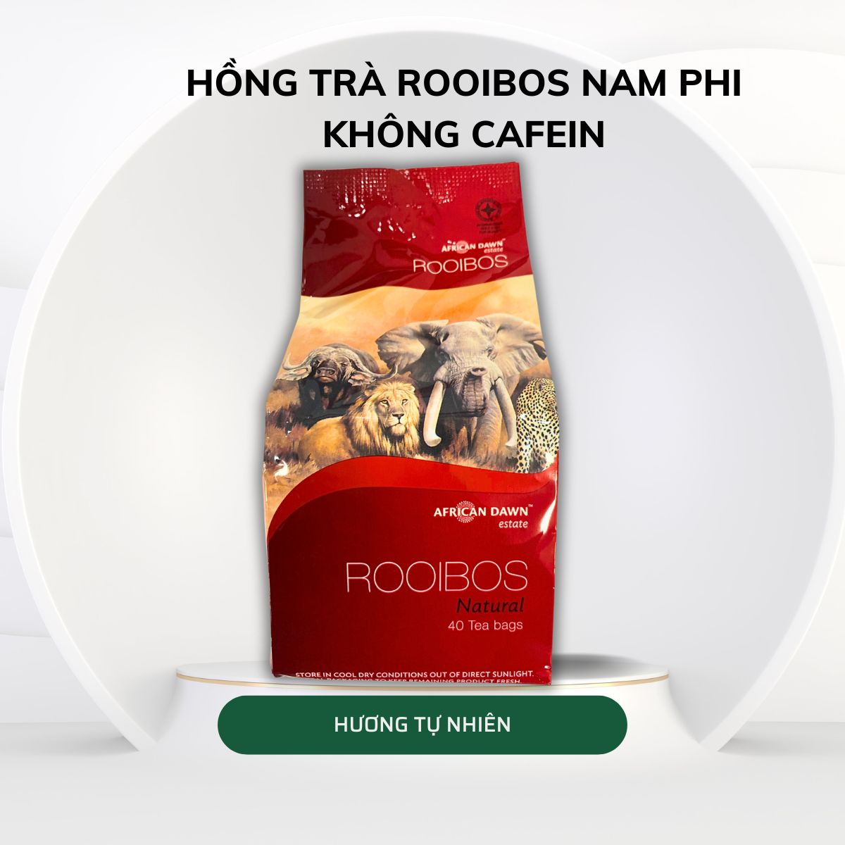Trà thảo mộc Rooibos Nam Phi 100gr - Hương dâu vani