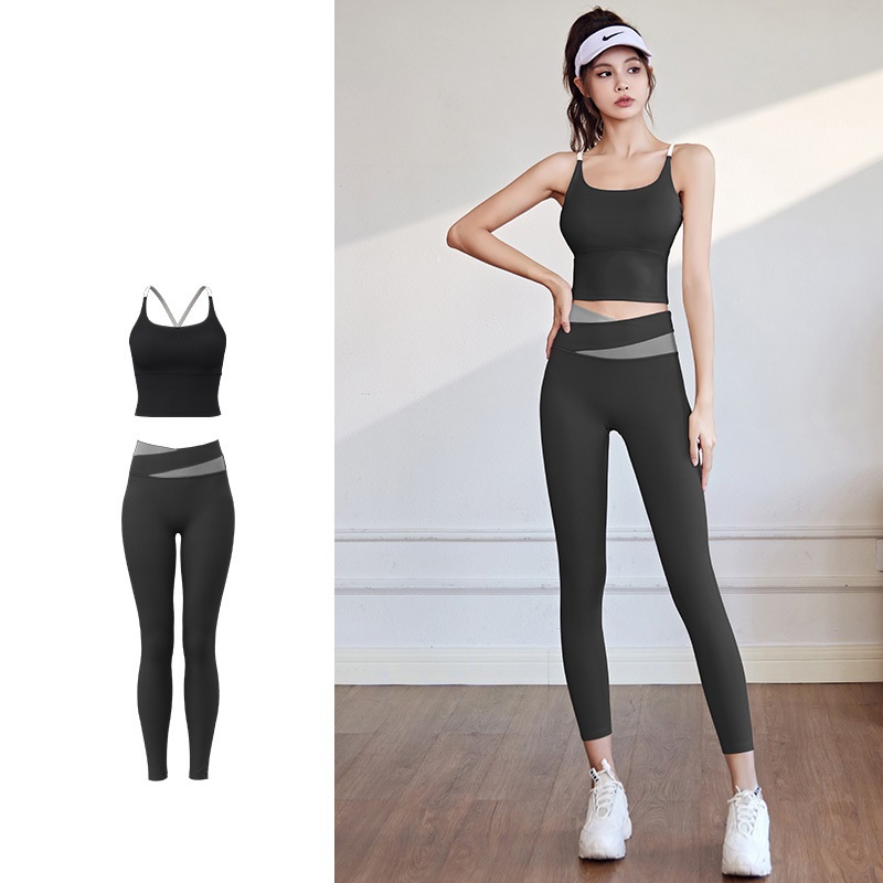 Bộ đồ tập gym, yoga, aerobic, pilates nữ 2 món áo bra và quần co giãn, tôn dáng, nâng mông