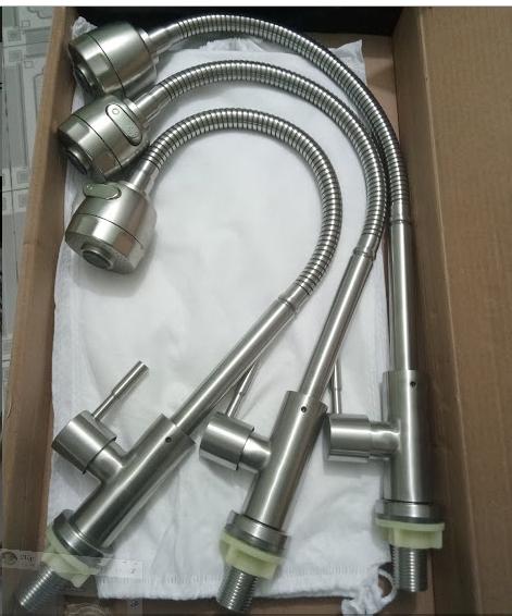 [HCM]Vòi bếp lạnh cao cấp cần lò xo Inox 304.