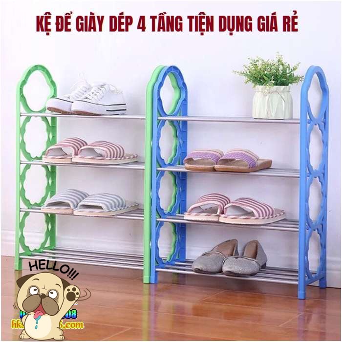 [HCM]KỆ ĐỂ GIÀY DÉP 4 TẦNG LÀM BẲNG CHẤT LIỆU NHỰA SIÊU BỀN - KỆ GIÀY DÉP CHỊU LỰC TỐT