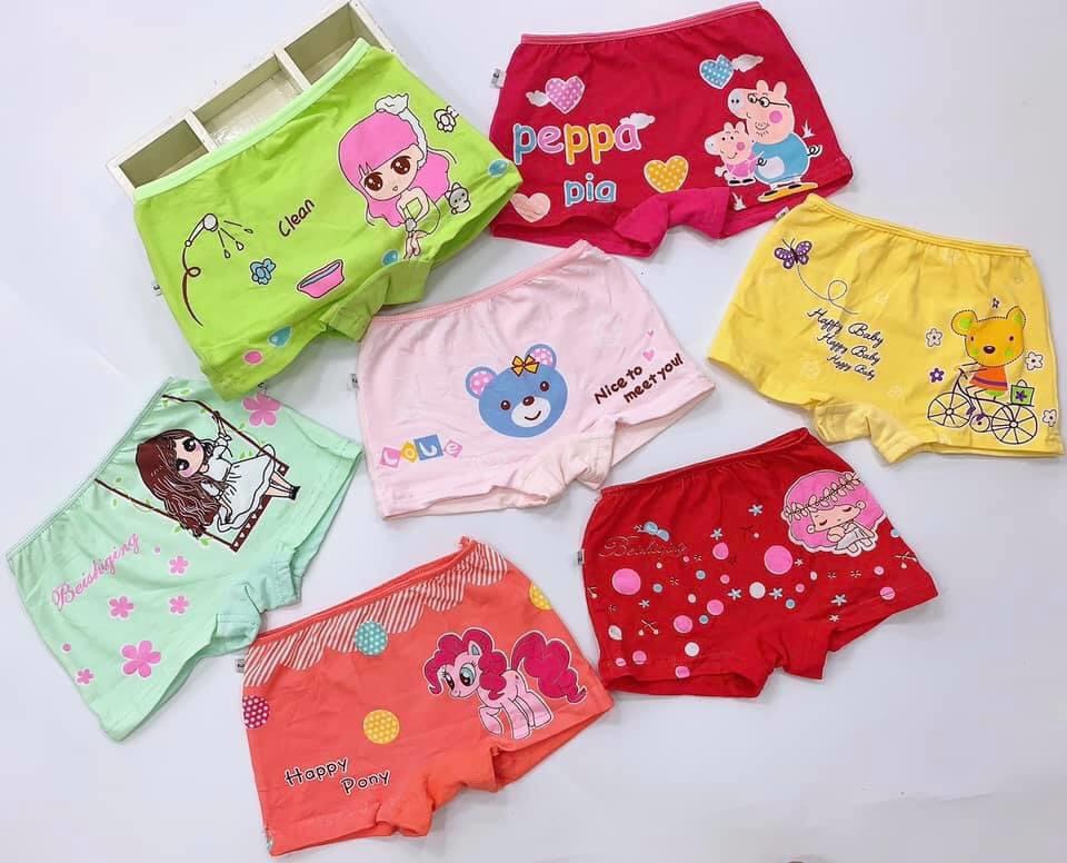 [Combo 3 cái] Quần Chip bé gái, quần lót cho bé hàng quảng châu từ 7kg đến 26kg- giao màu ngẫu nhiên