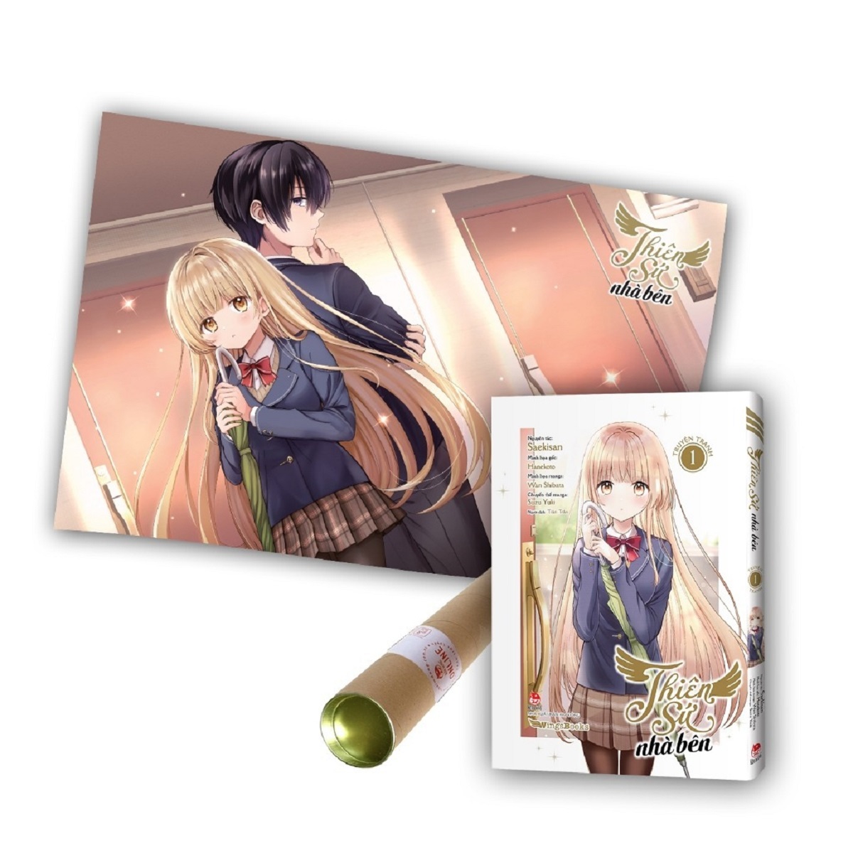 Truyện tranh - thiên sứ nhà bên - manga - tập 1 - tặng kèm bookmark + postcard - phân loại poster