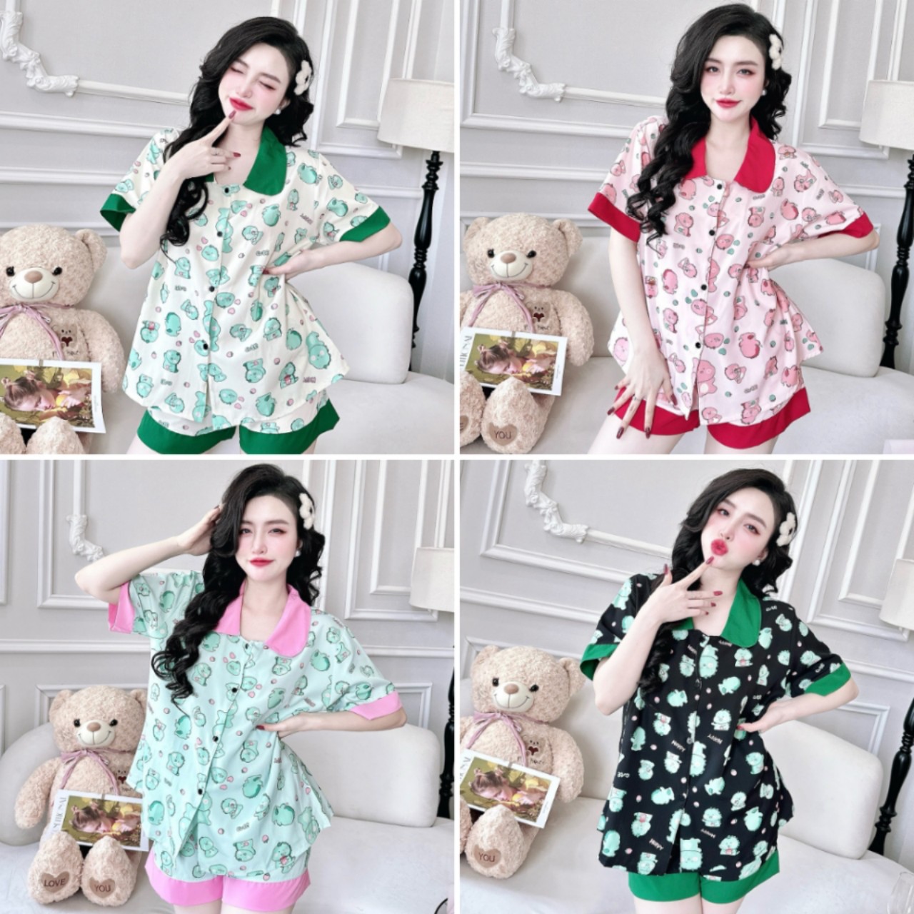 Đồ bộ bigsize 50-100kg đùi pijama lụa nhật