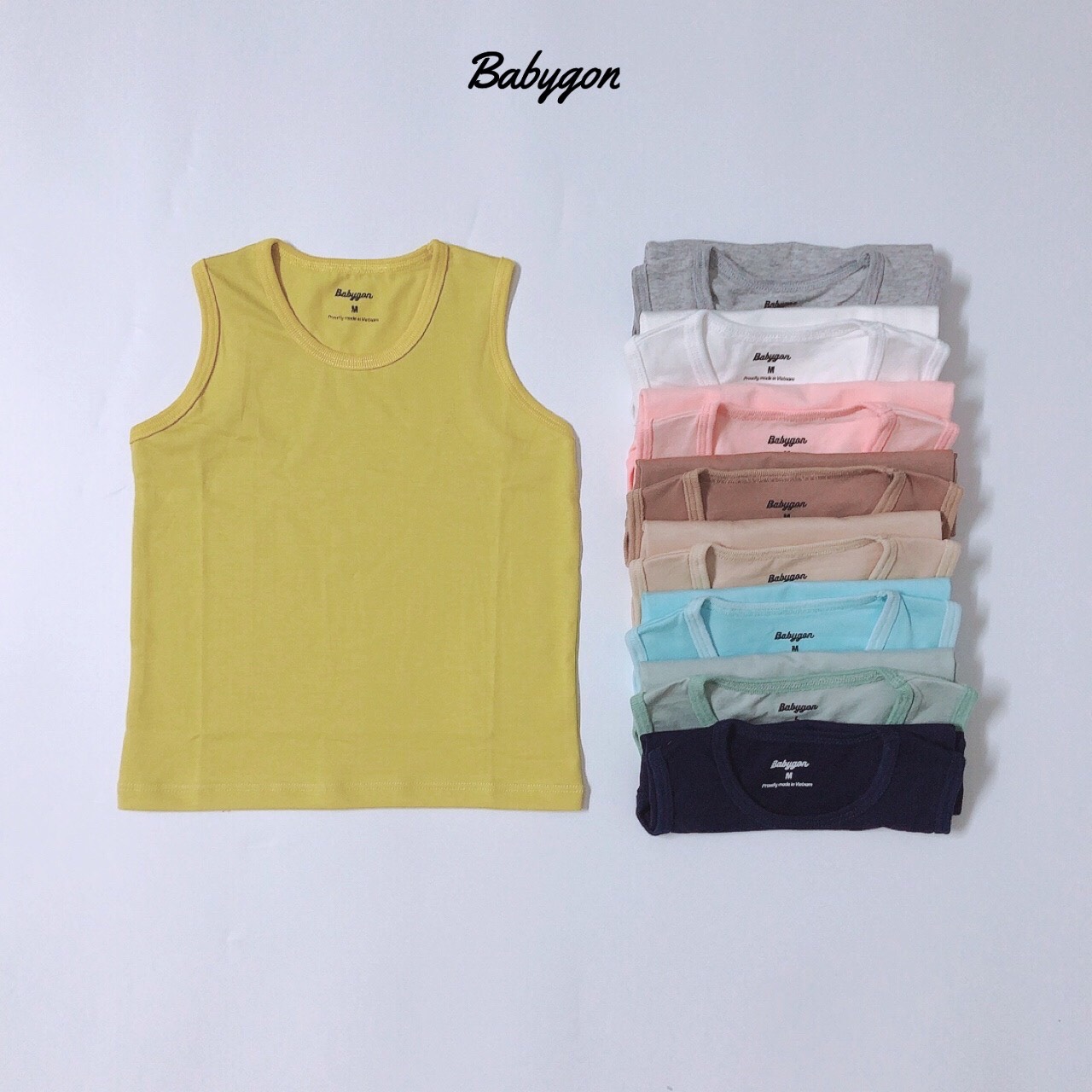 Áo phông cotton ba lỗ cho bé Babygon