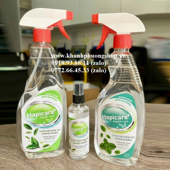 chai xịt rửa tay Hapicare - chai xịt rửa tay