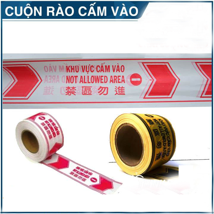 Dây cảnh báo an toàn dây rào chắn cảnh báo công trình cuộn 100m