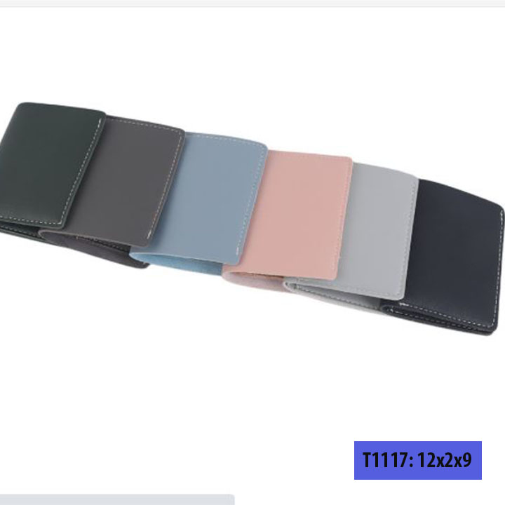 Ví da cầm tay mini nữ, bóp nữ cầm tay đựng tiền, thẻ dáng ngắn da trơn thiết kế đơn giản