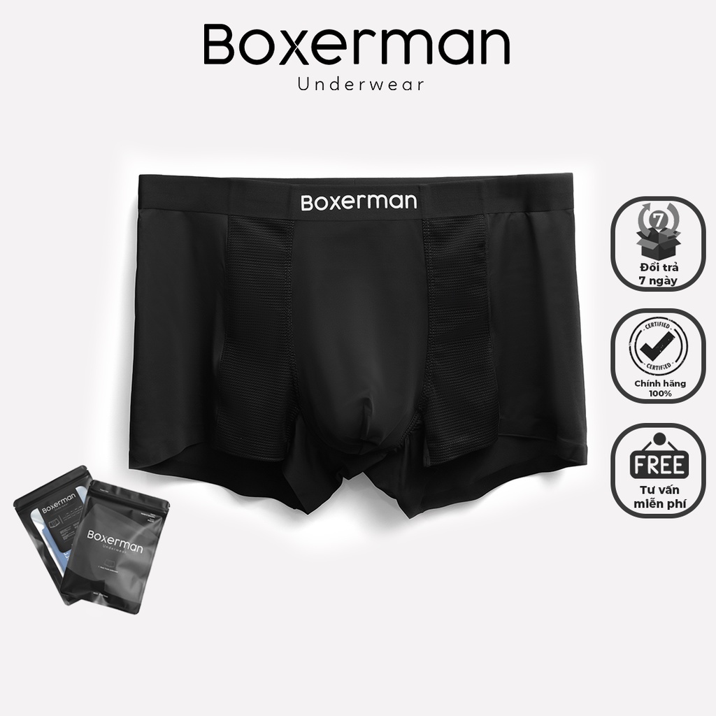 Quần boxer nam pro mesh/black cao cấp boxerman