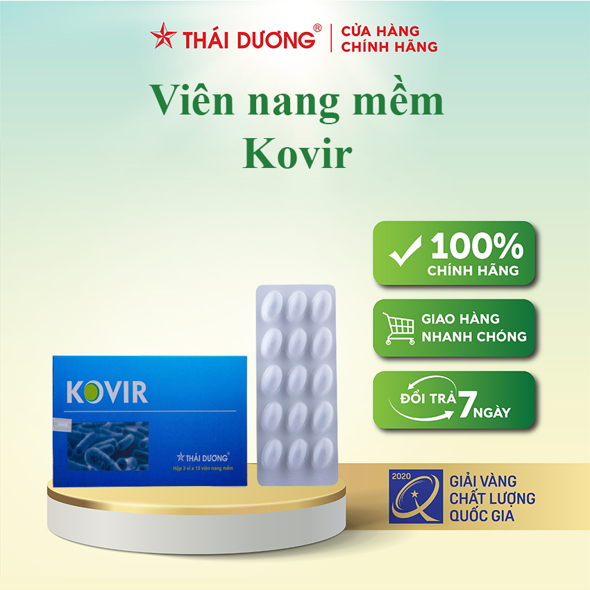 Viên uống kovir nang mềm hộp 3x15 viên - sao thái dương