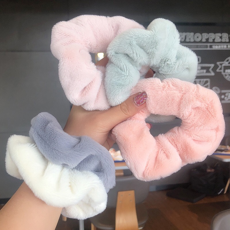Buộc tóc - cột tóc lông xù chất nhung mịn xinh xắn hottrend pktlo0439