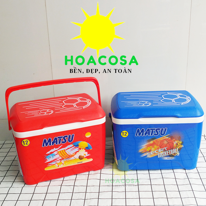 Thùng đá mini 12l matsu nhựa duy tân gọn đẹp, bền lâu, giữ đá tốt- đồ gia dụng hoacosa