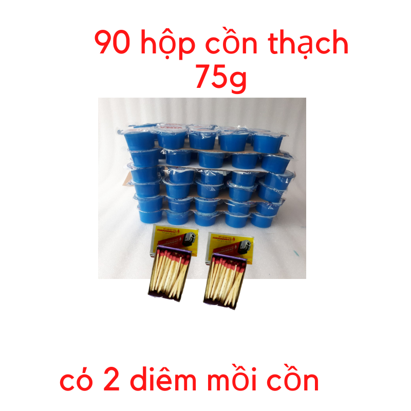 Thùng 100 túi cồn ly thạch 60g dùng cho bếp cồn loại 1