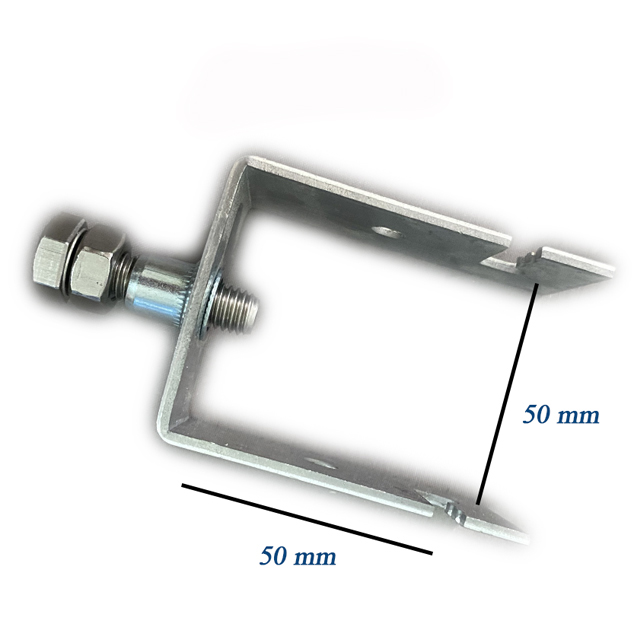 Pát Chữ U 50x50 Pin Năng Lượng Mặt Trời Kẹp Kín Nước_Bulong Inox 304 Bát Kẹp Dưới Solar