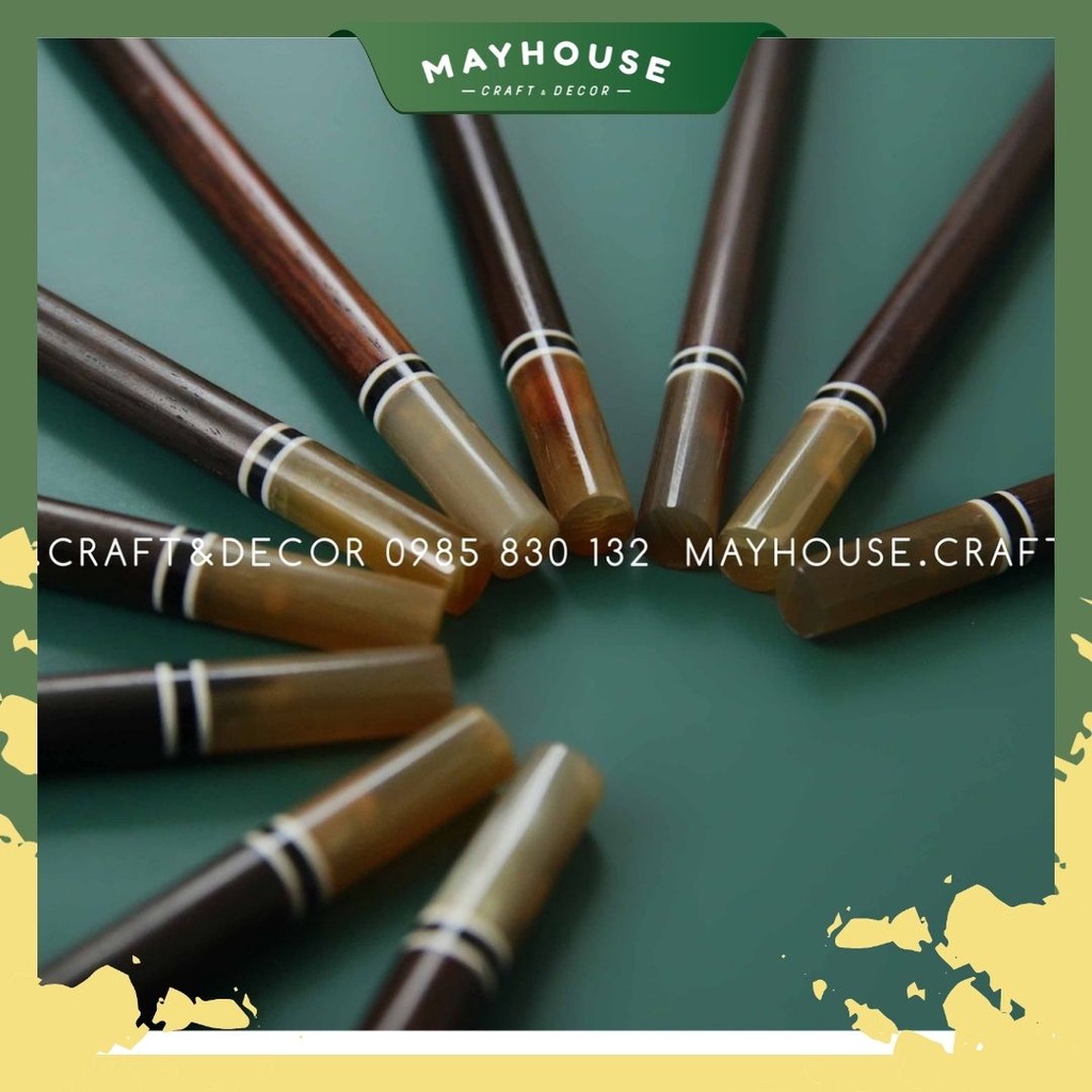 Đũa gỗ trắc đen cao cấp, xưởng mayhouse, dài 23,5cm, đũa gỗ tự nhiên