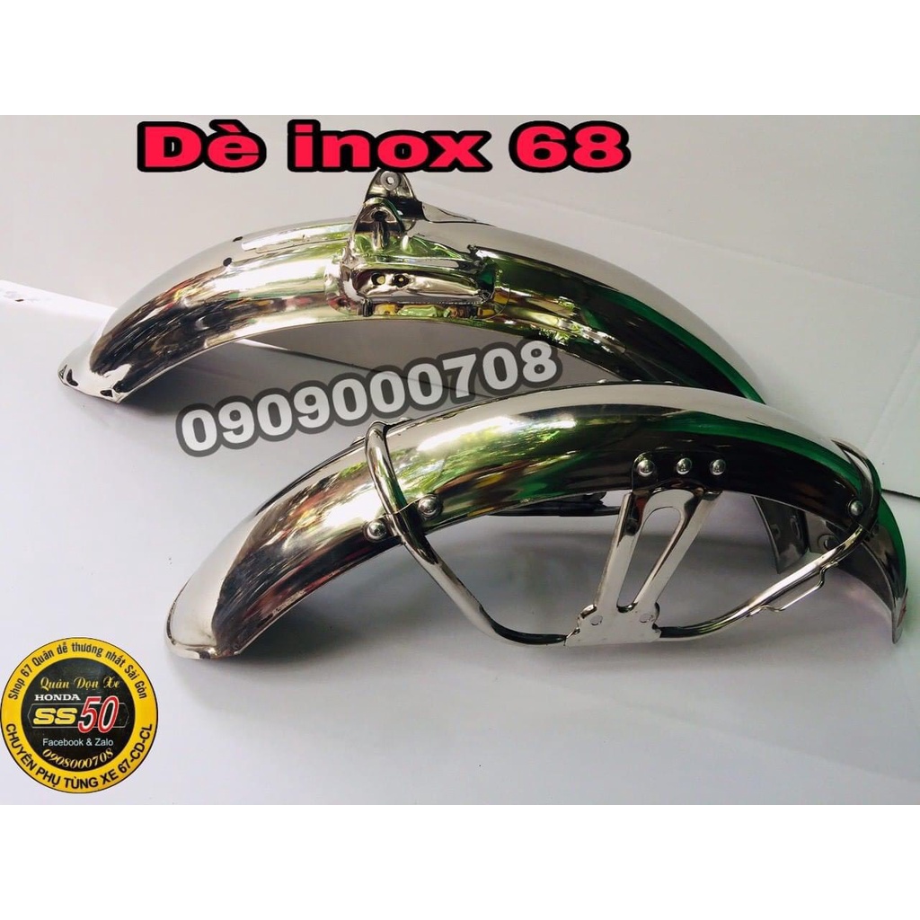 DÈ inox xe 68, hàng gia công. Dành cho mọi dòng xe 67 - 68 - CD - CL