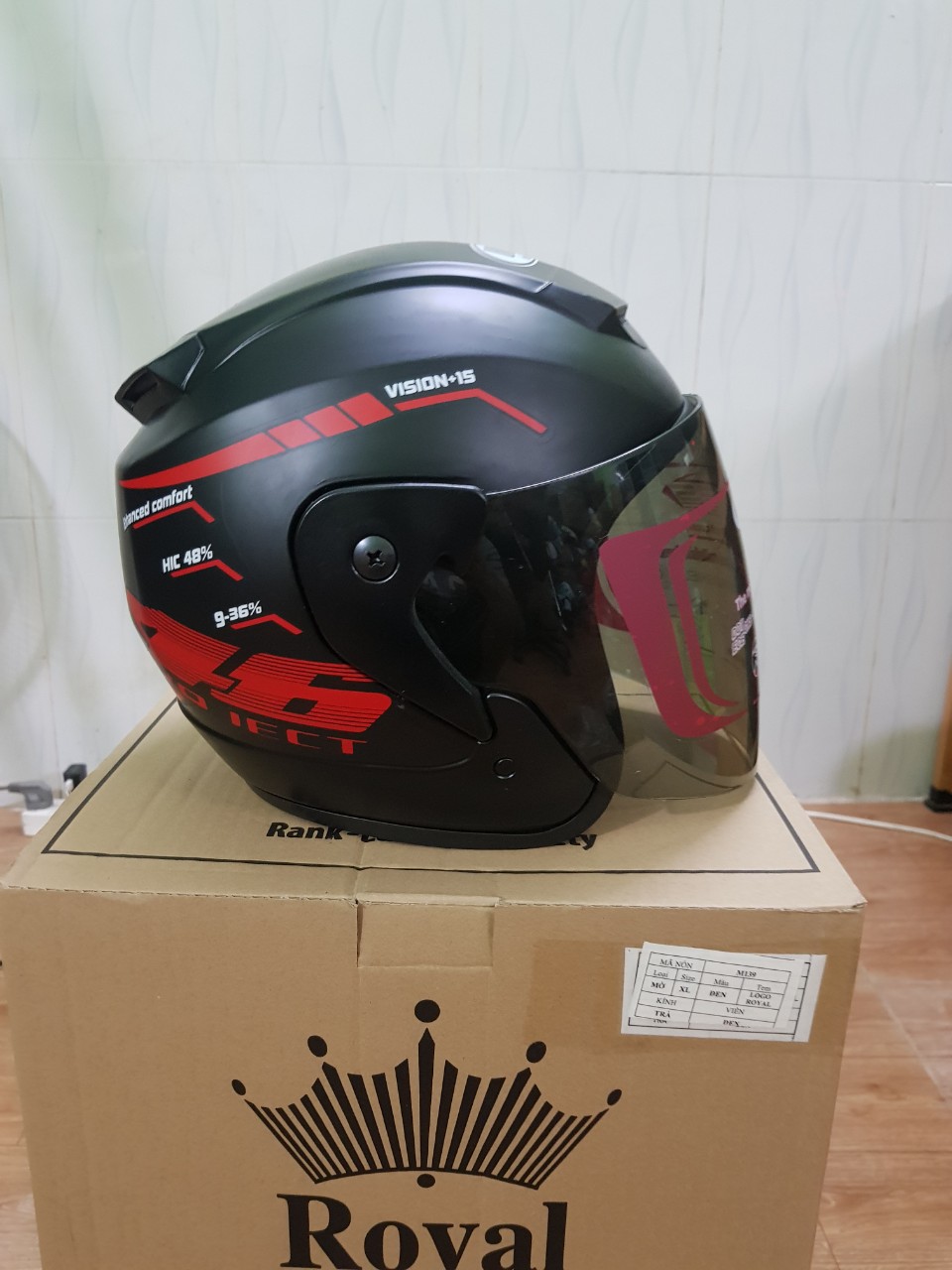 Nón Bảo Hiểm 3/4 Tem bọ cạp 46-NÓN BẢO HIỂM 3/4  HELMET PHƯỢT THỦ