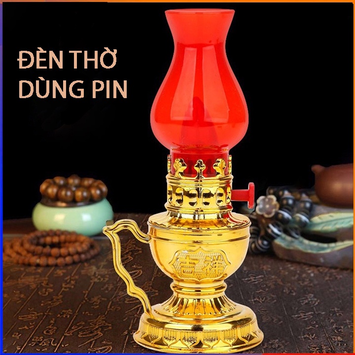 Đèn cầy, đèn thờ cúng trang trí bàn thờ dùng pin tiện lợi