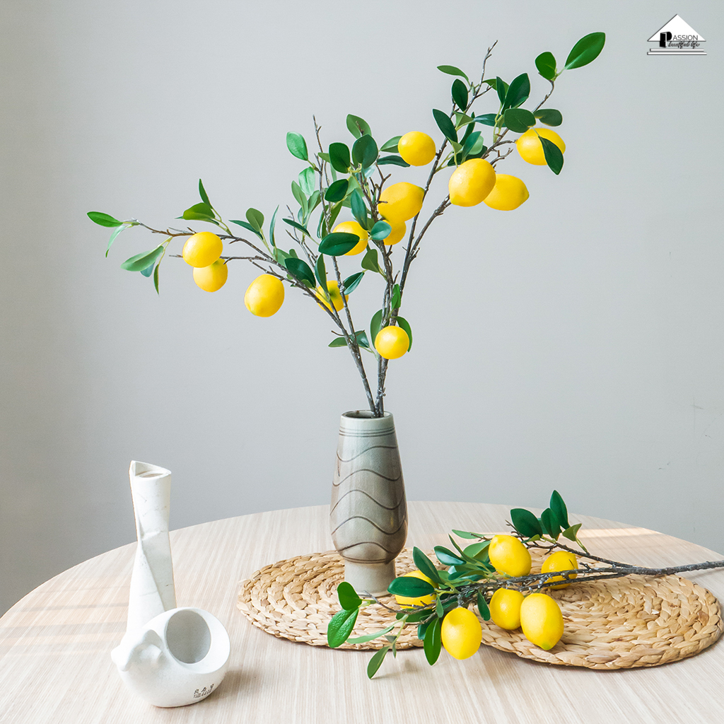 Nhành Chanh 6 Quả Đem Lại May Mắn Trang Trí Nhà Cửa