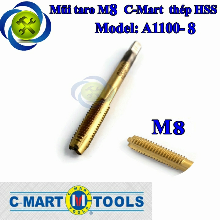 Mũi taro m8 c-mart a1100-8 thép hss
