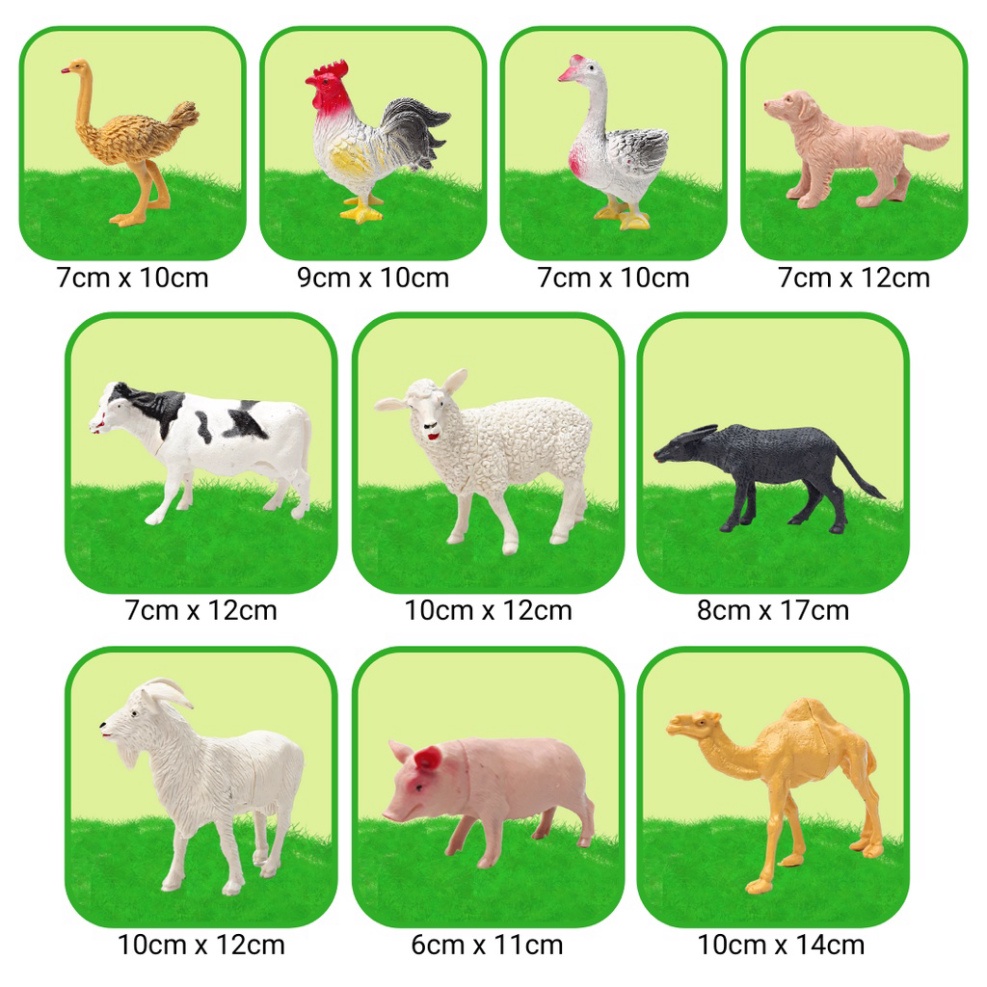 Đồ chơi mô hình động vật nuôi nhà - Đồ chơi nhựa dẻo mô hình vật nuôi