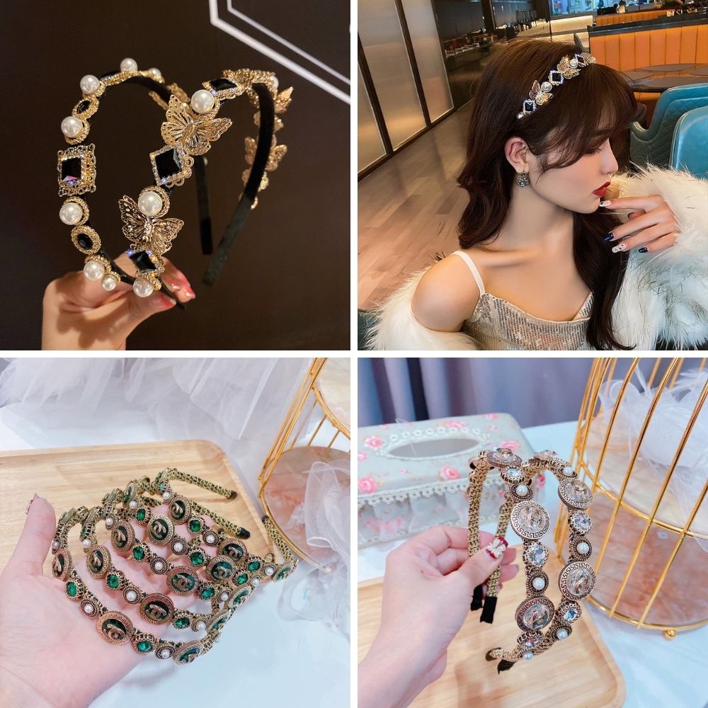 Cài tóc Bờm tóc băng đô cài tóc đính đá CAO CẤP phụ kiện tóc no.93