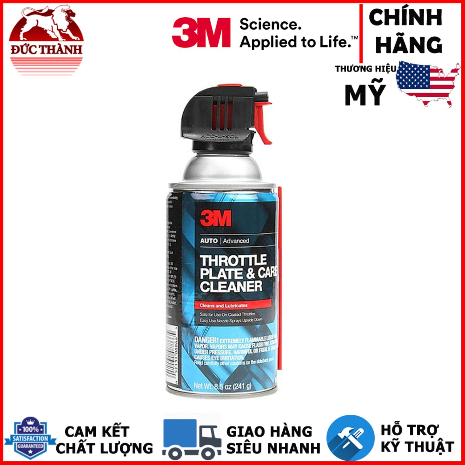 Chai xịt vệ sinh bộ chế hòa khí và bướm ga 3M Throttle Plate and Carb Cleaner 08866 241g