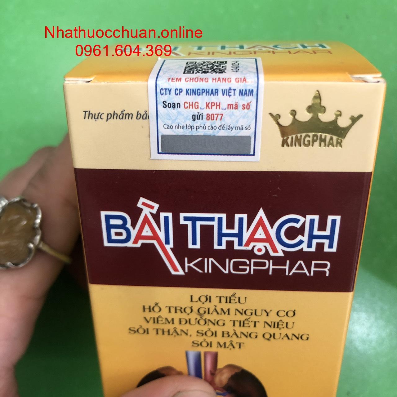 Bài Thạch Thông Tiểu Kingphar (Lọ 40 viên)