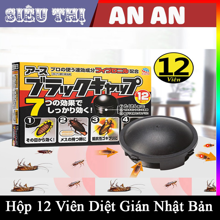 Thuốc diệt gián 1 Hộp 12 viên - Sản xuất tại Nhật Bản