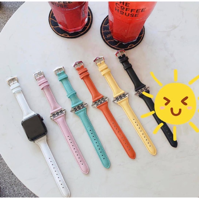 Dây da bản nhỏ cực đẹp dành cho apple watch