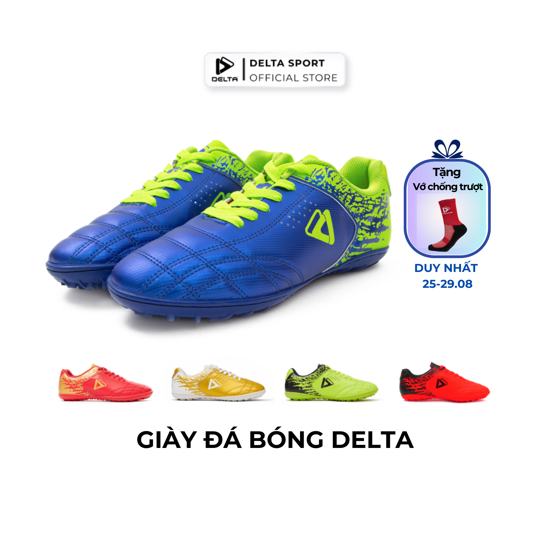 Giày đá bóng nam DELTA Falcon FB001M0 foam lót và vải dệt chắc chắn, mềm nhẹ, ôm chân, chơi trên sân cỏ nhân tạo