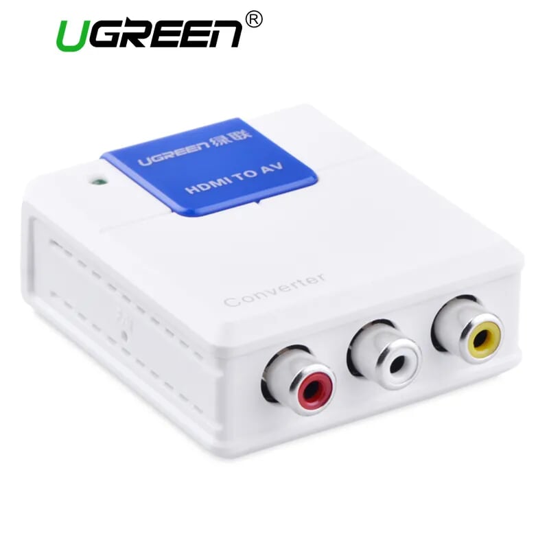 Ugreen 40223 màu trắng bộ chuyển đổi hdmi sang av 40223