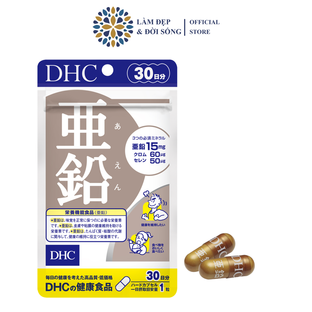 Viên uống bổ sung kẽm dhc zinc 30 ngày