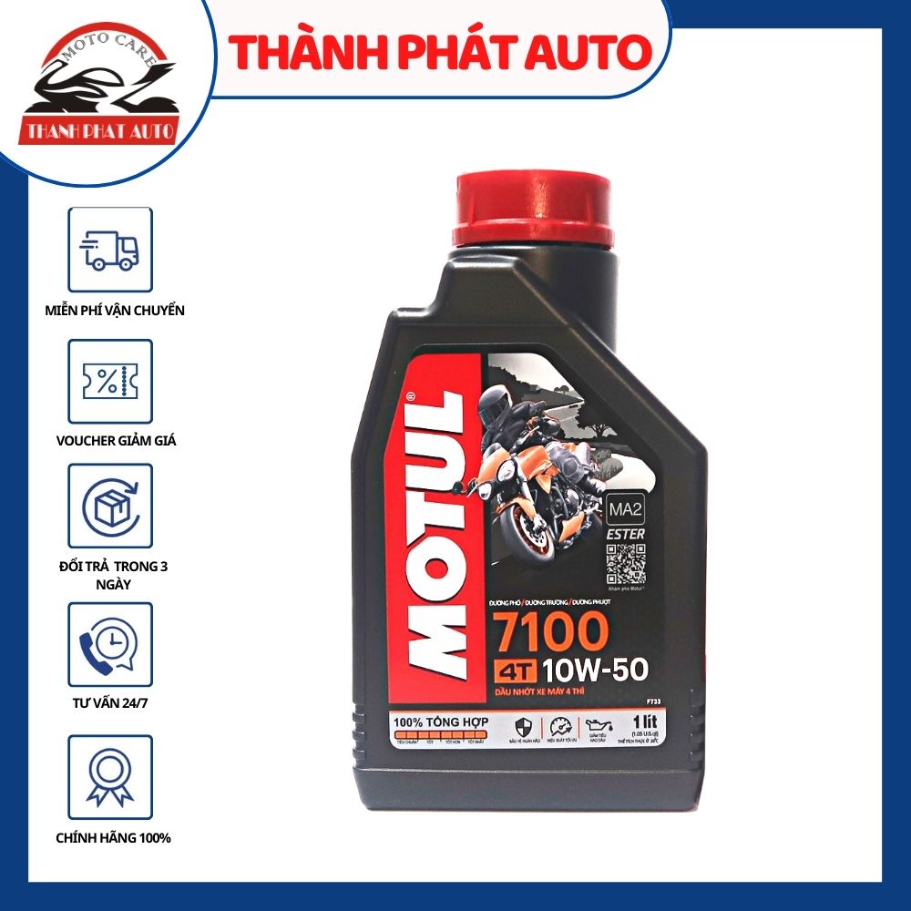 [HCM]Nhớt tổng hợp cao cấp cho mô tô PKL xe máy Motul 7100 4T 10W50/10W40